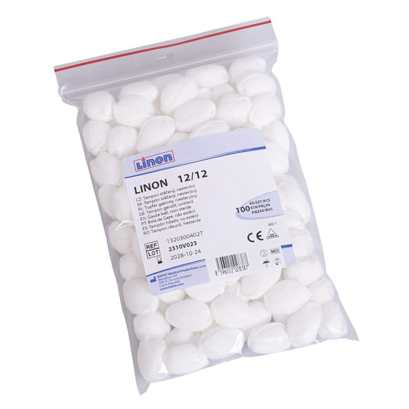 LINON tampon stáčený 12/12,nesterilní