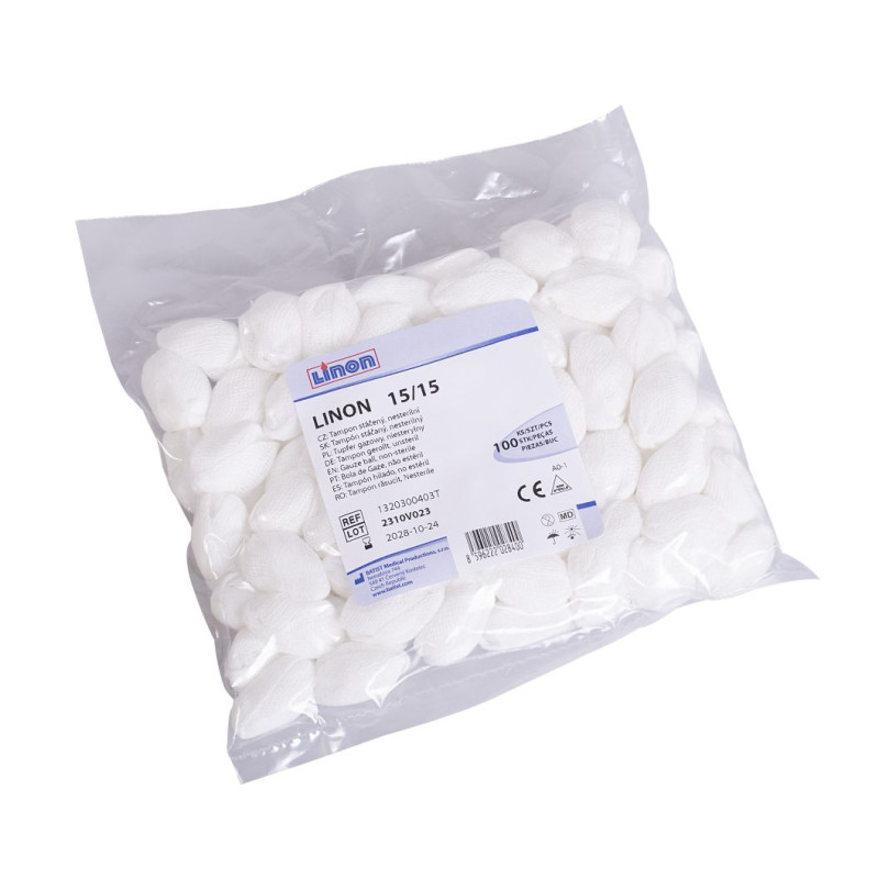 LINON tampon stáčený 15/15,nesterilní