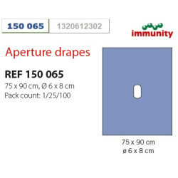 Rouška s otvorem 75x90cm, otvor 6x8cm immunity