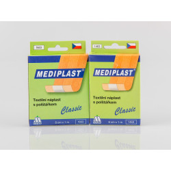Náplast textilní s polštářkem 6cmx1m MEDIPLAST