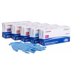 FLOWER PREMIUM Rukavice vyš. nitril. nepudr. modré S á 100ks