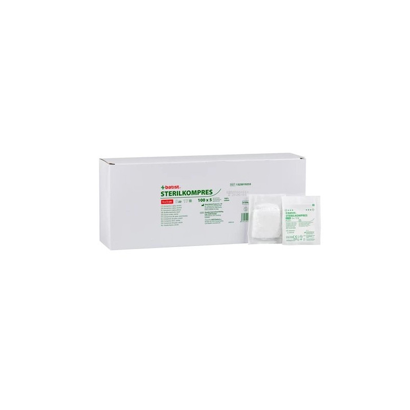 STERILKOMPRES 5x5cm/8vr., 100x5ks /nemoc.bal./