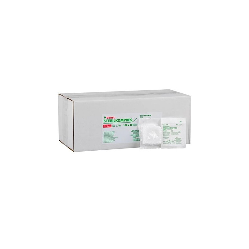 STERILKOMPRES 5x5cm,17n/8v,100x10ks