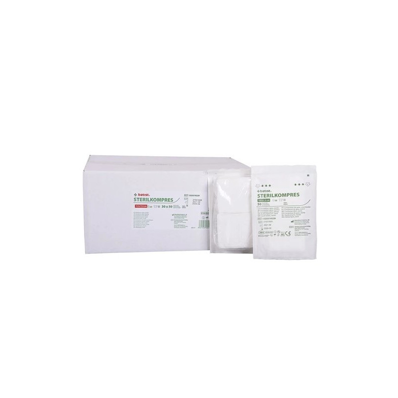 STERILKOMPRES 7,5x7,5cm,17n/8v,30x50ks