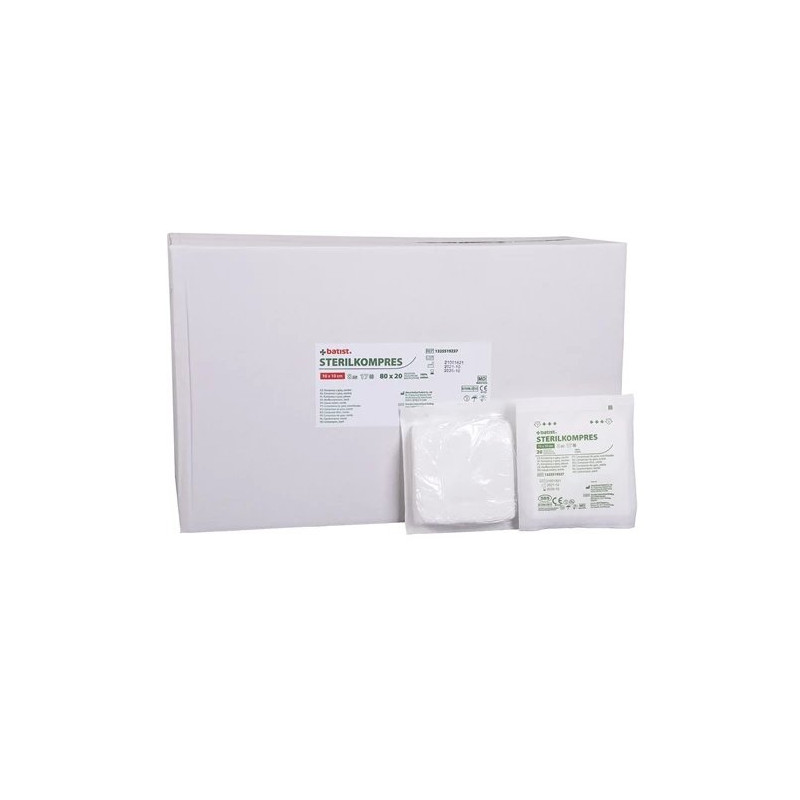 STERILKOMPRES 10x10cm,17n/8v,80x20ks