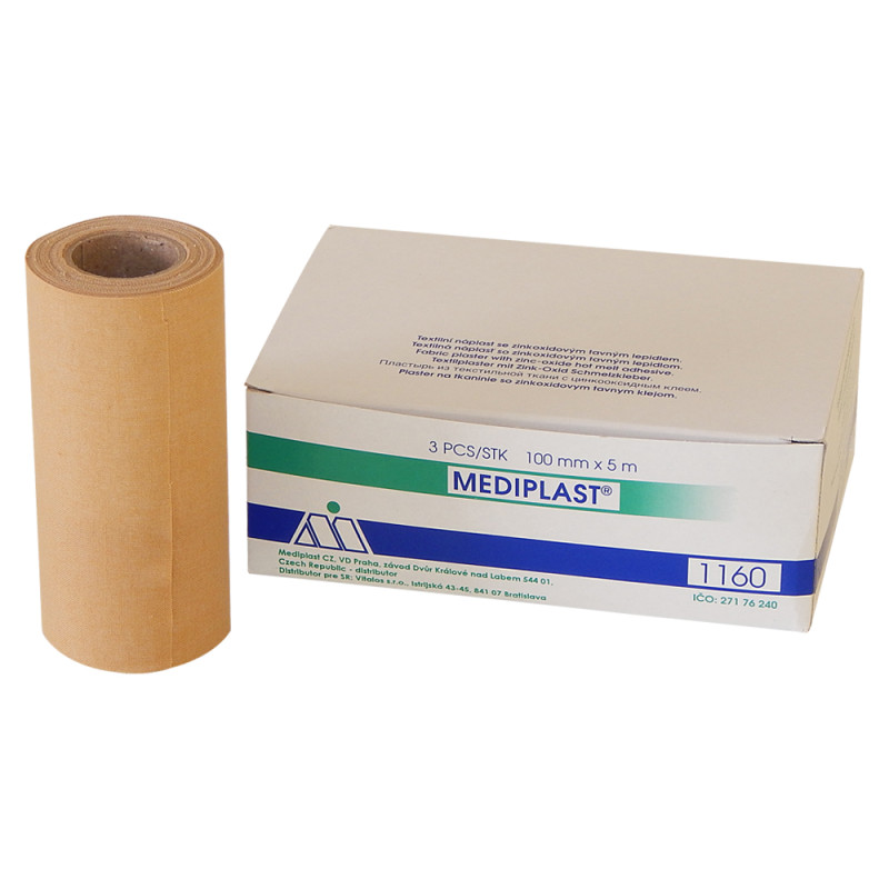 Náplast textilní na dutince 100mmx5m MEDIPLAST