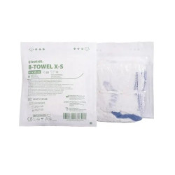 B-TOWEL X-S bř.rouška 45x45,17n/4v, RTG páska, tkanice, předepr., vázaný á5ks