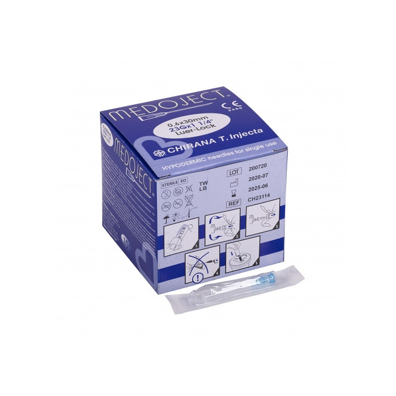 Jehla 0,6x30 modrá 23G